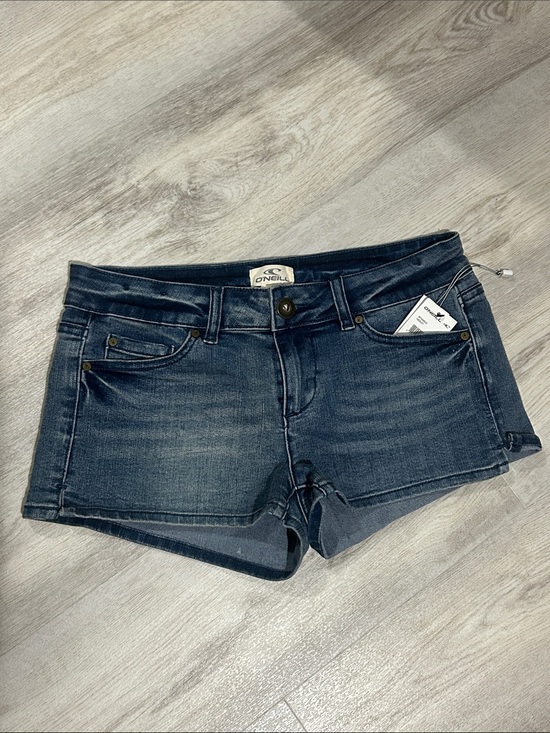 O'Neill Pants - NWT O'Neill Blue Denim Shorts Juniors Size 9 Medium Wash 5-Pocket Stretch